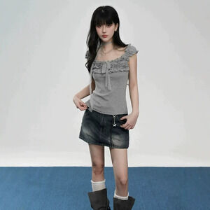Zara Gray Camisole Top Summer Girly